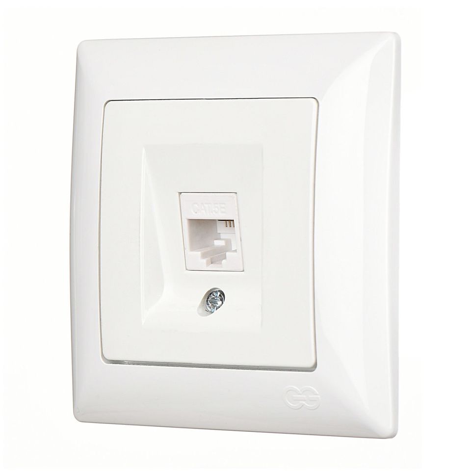 Günsan Visage Tekli Data Prizi (RJ45 Cat5E) Beyaz