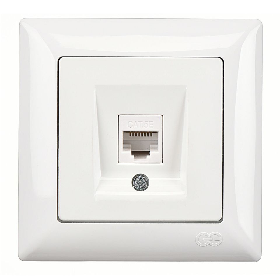 Günsan Visage Tekli Data Prizi (RJ45 Cat5E) Beyaz