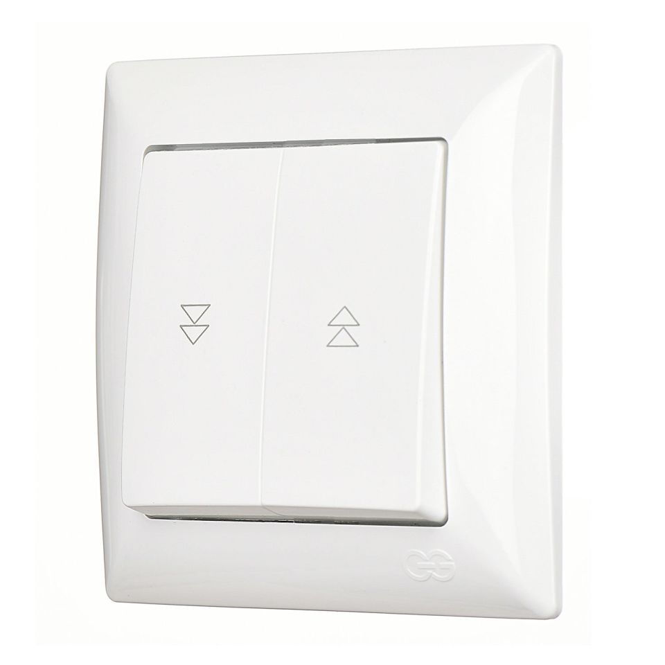 Günsan Visage Jaluzi Kumanda Anahtarı (İki Düğmeli) Beyaz