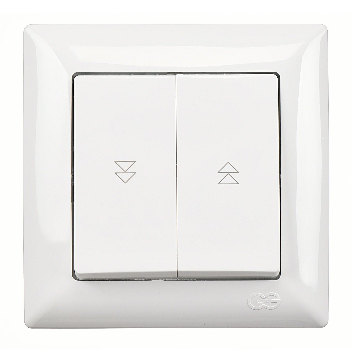 Günsan Visage Jaluzi Kumanda Anahtarı (İki Düğmeli) Beyaz