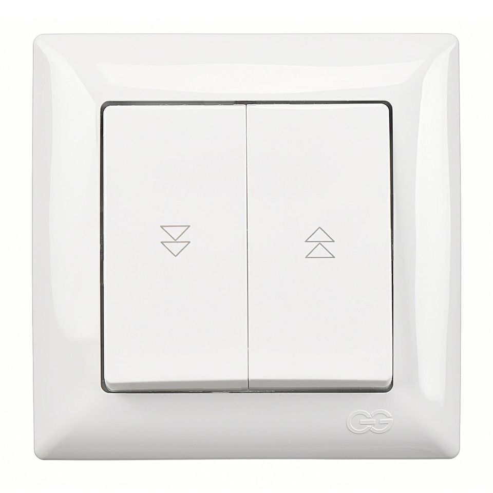 Günsan Visage Jaluzi Kumanda Anahtarı (İki Düğmeli) Beyaz