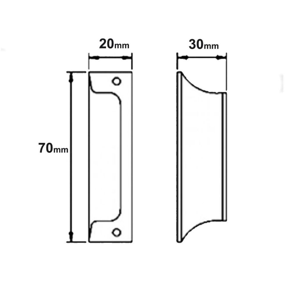 YAPRAK 64 MM MAT SİYAH MOBİLYA KULBU