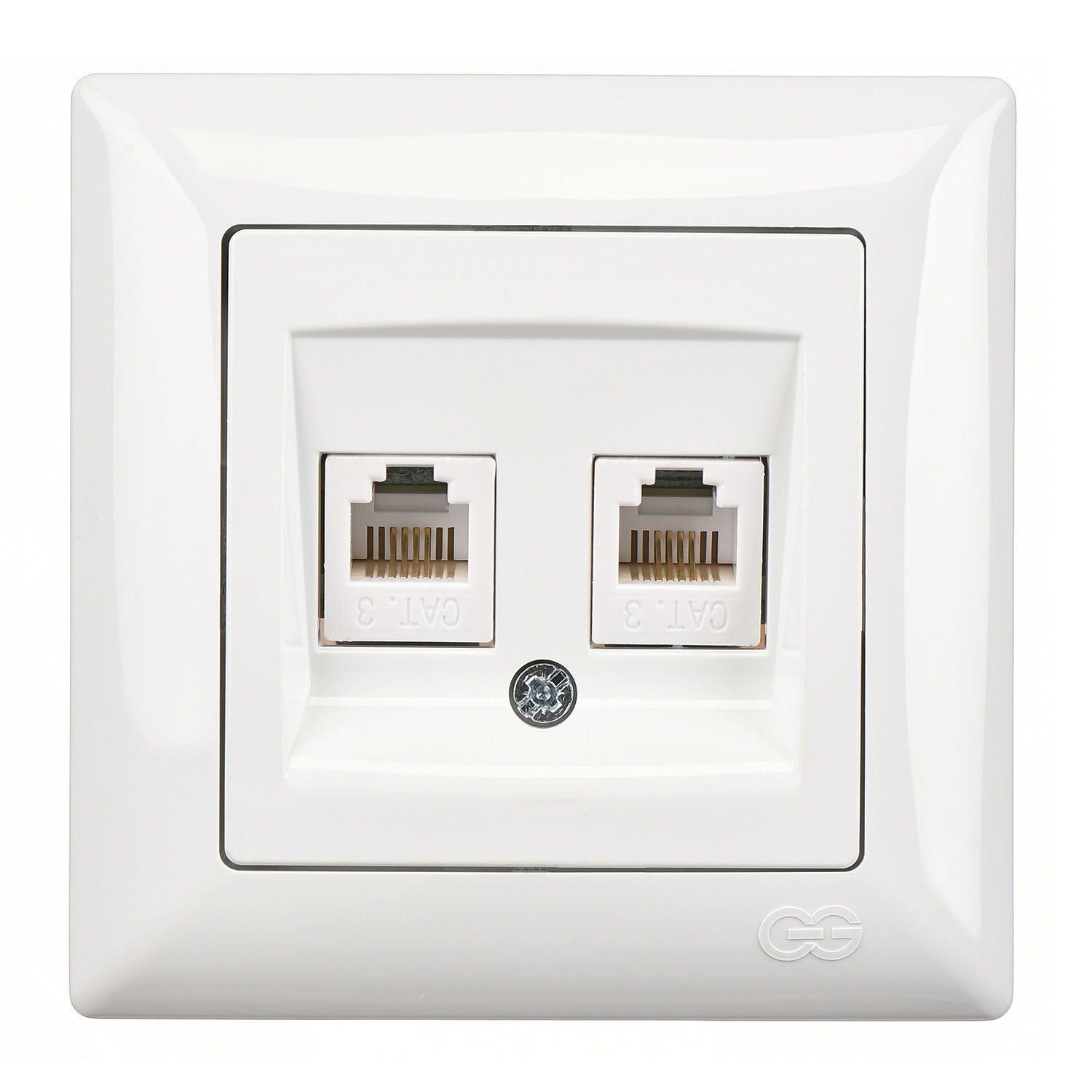 Günsan Visage İkili Nümeris Telefon Prizi (2 x Cat3) Beyaz