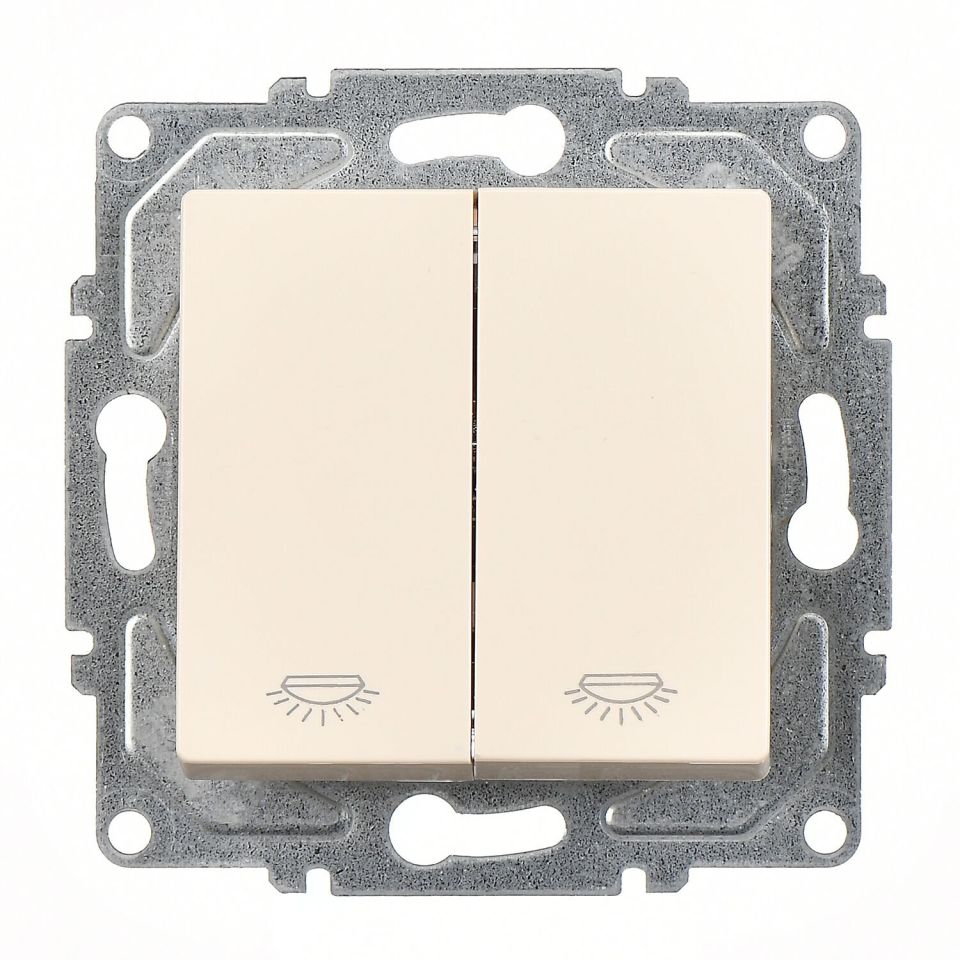 Günsan Eqona Krem Vidalı Komütatör Liht Anahtar 10AX 250V