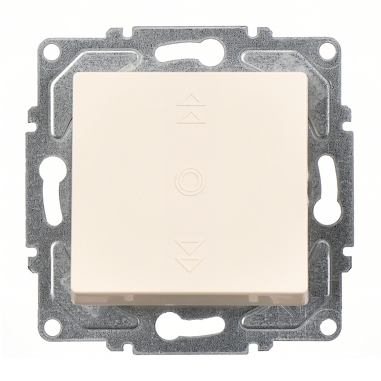 Günsan Eqona Krem Vidalı Jaluzi Kumanda Anahtarı - Tek Düğmeli 10AX 250V