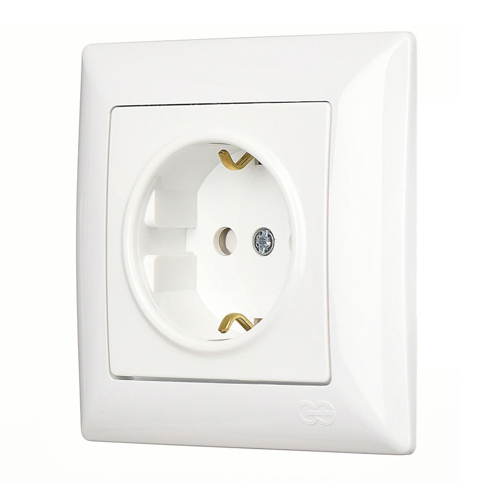 Günsan Visage Çocuk Korumalı Topraklı Priz Beyaz