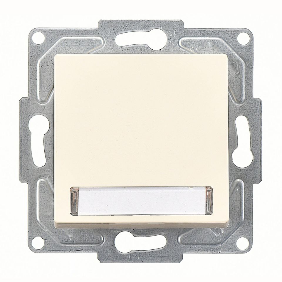 Günsan Eqona Krem Vidalı Eqona Işıklı Etiketli Zil Butonu 12V