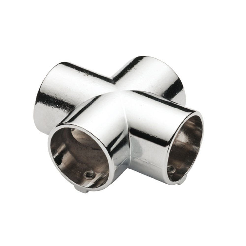 4 Lü Boru Flanşı Vidalı Krom Q25