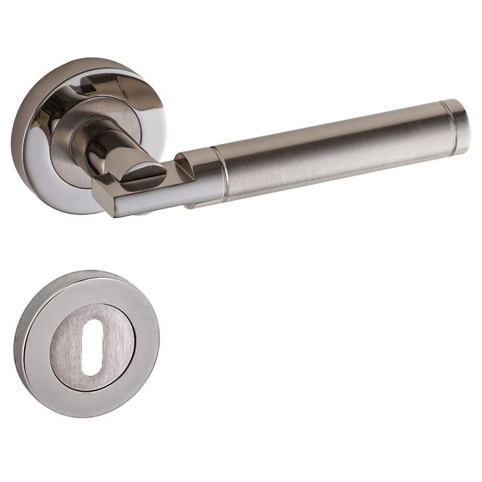 DOĞANLAR FIRAT SATEN NİKEL ROZETLİ KAPI KOLU TAKIM