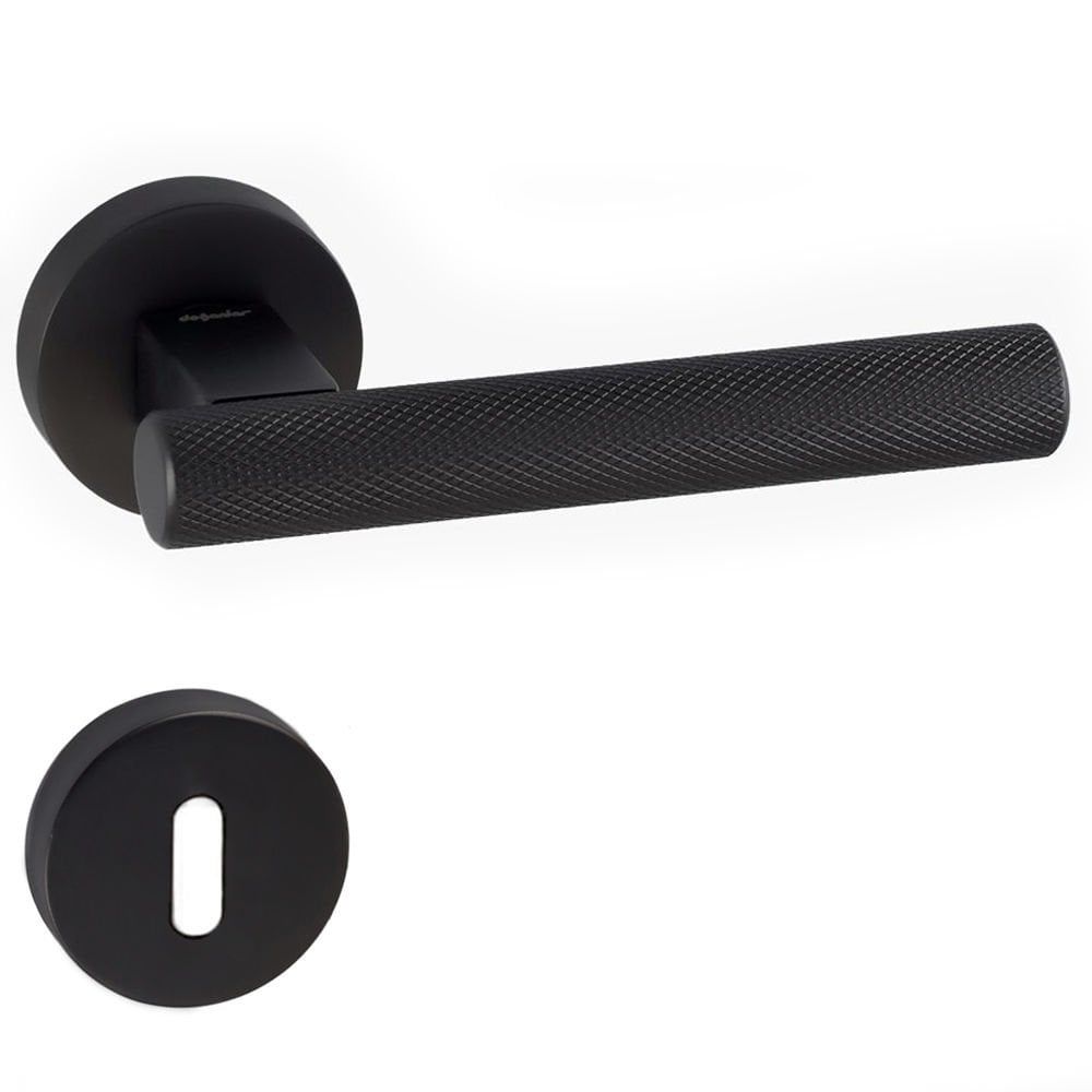 DOĞANLAR BONT MAT SİYAH ROZETLİ KAPI KOLU TAKIM