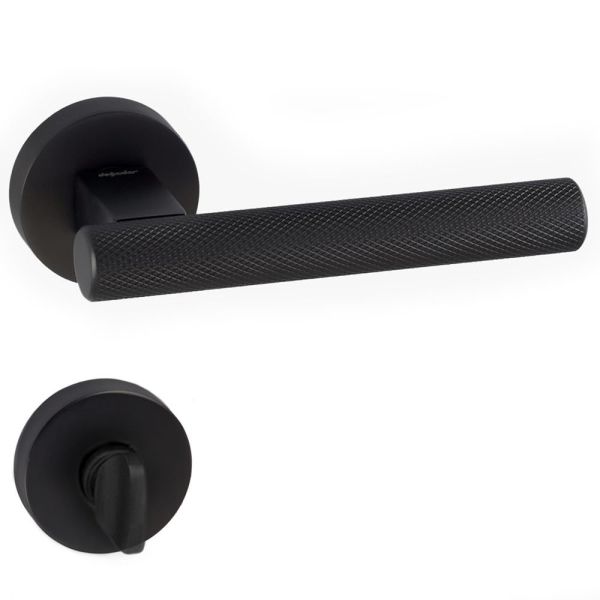 DOĞANLAR BONT MAT SİYAH ROZETLİ KAPI KOLU TAKIM