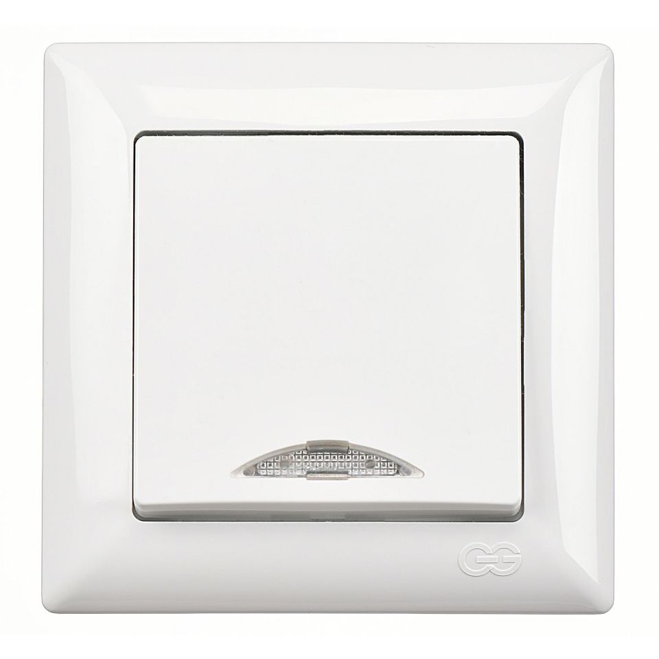 Günsan Visage Işıklı Anahtar Beyaz