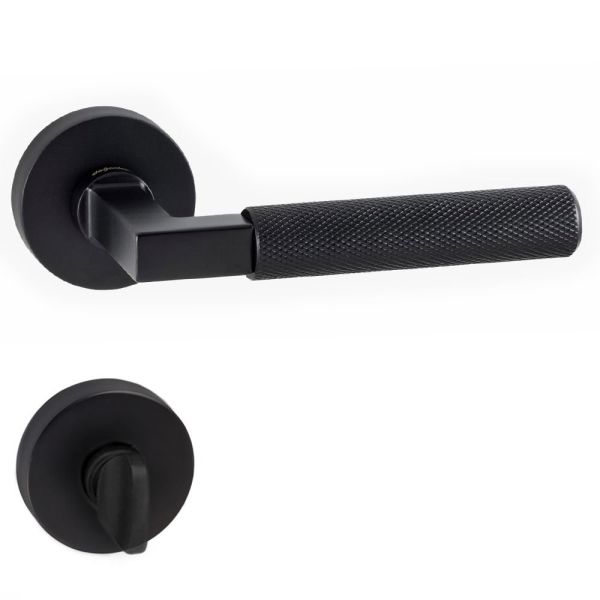 DOĞANLAR BT MAT SİYAH ROZETLİ KAPI KOLU TAKIM