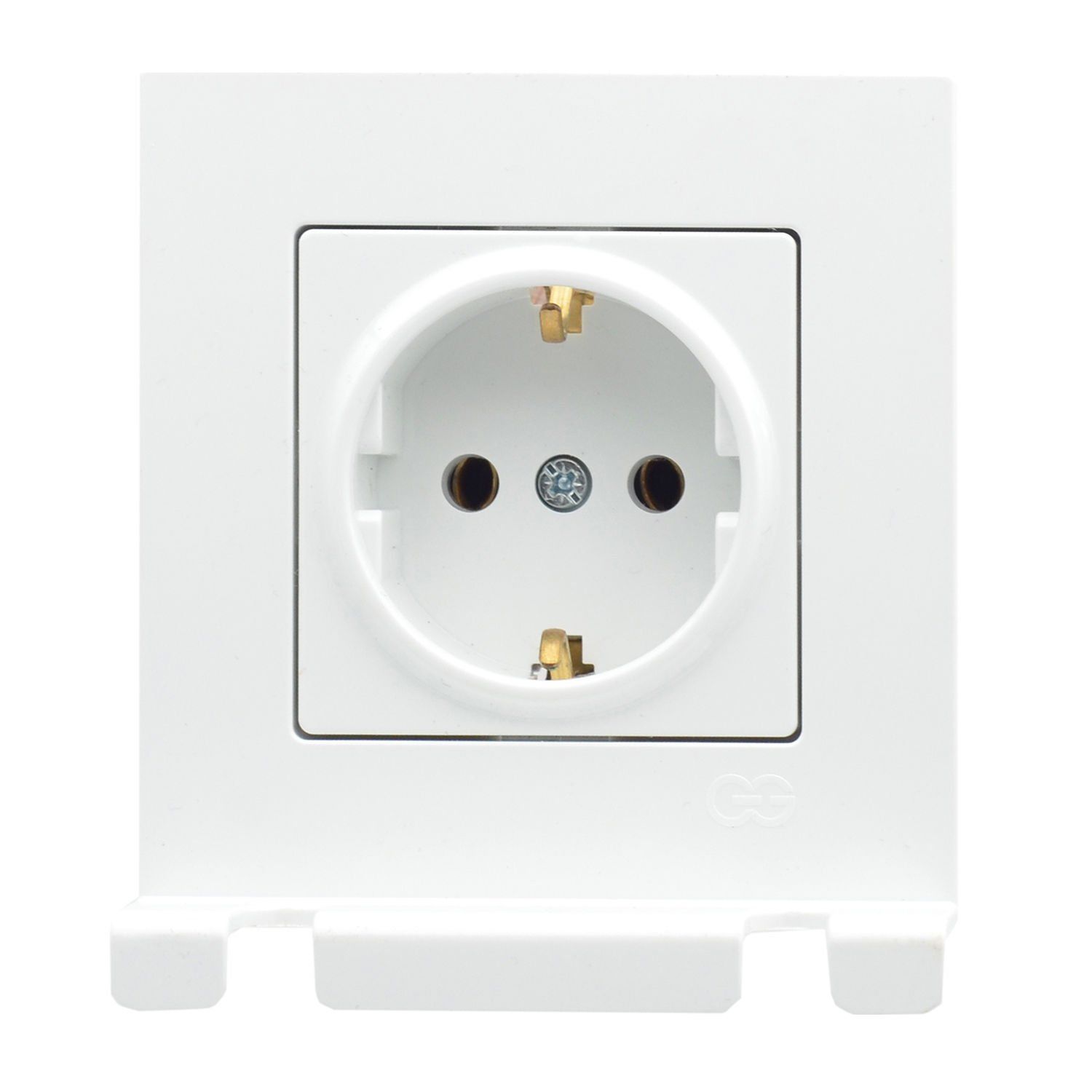 Günsan Eqona Beyaz Pratik Fiş Tutucu Topraklı Priz - Vidalı