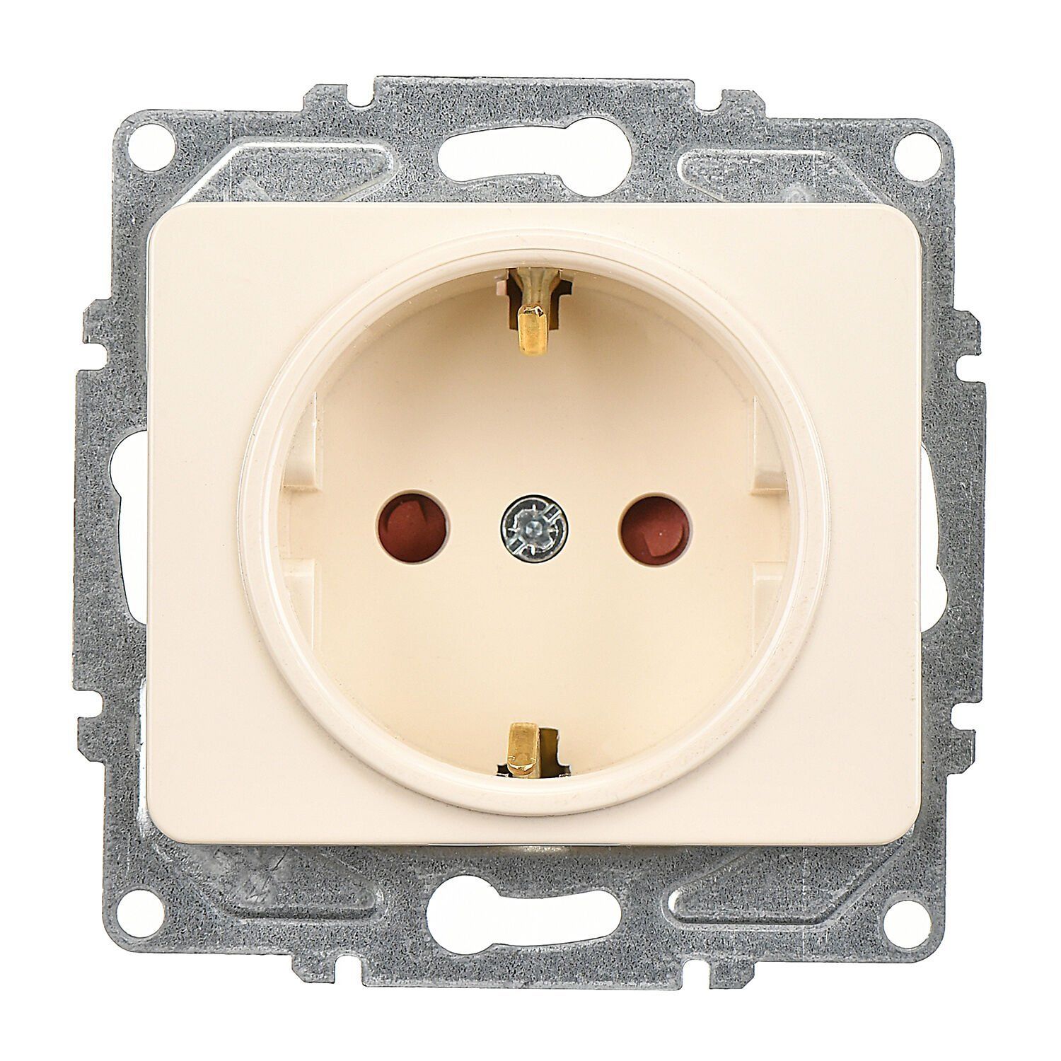 Günsan Fantasy Krem Çocuk Korumalı Kapaklı Topraklı Priz - Klipsli