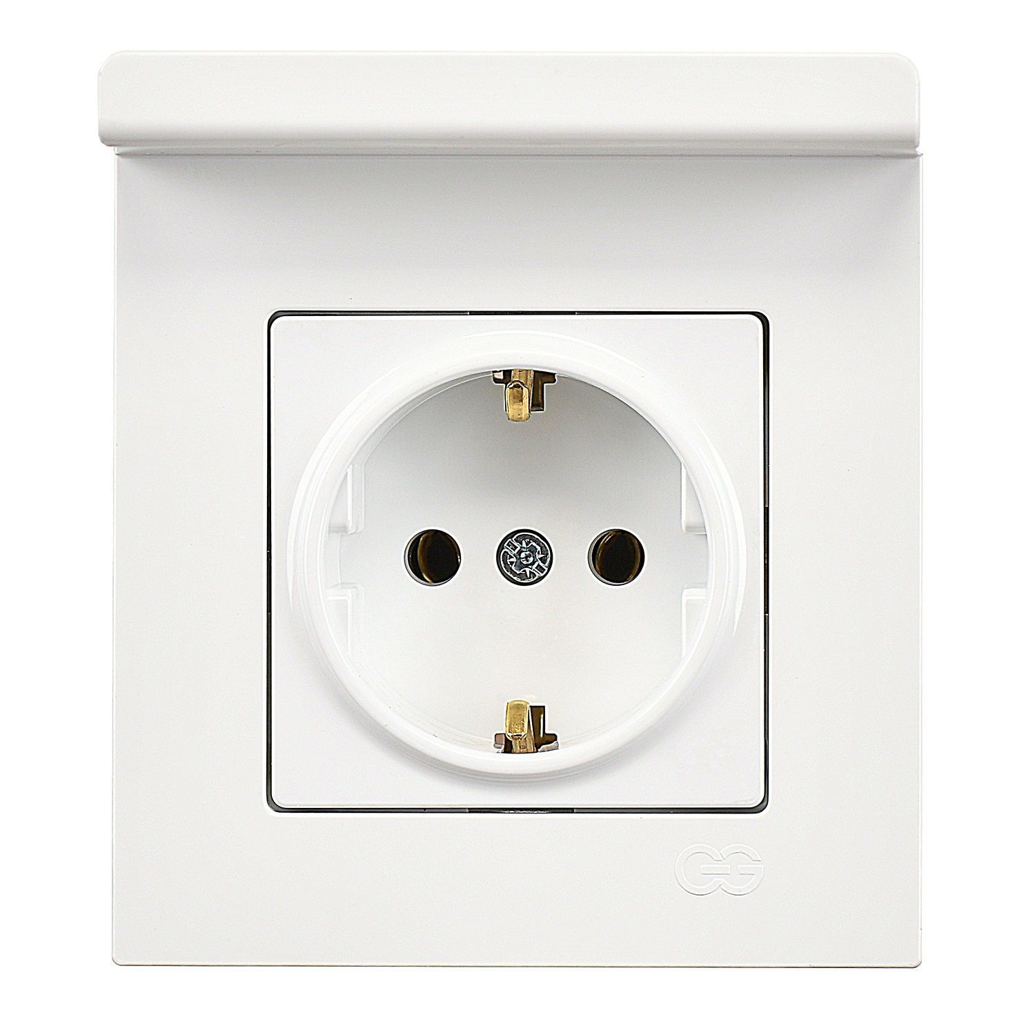 Günsan Valta Eqona Pratik Telefon Tutucu Topraklı Priz Beyaz