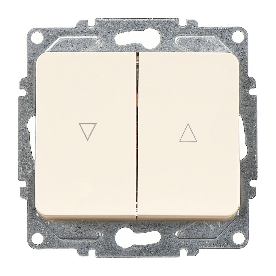 Günsan Fantasy Jaluzi Kumanda Anahtarı (İki Düğmeli) (klipsli) Krem