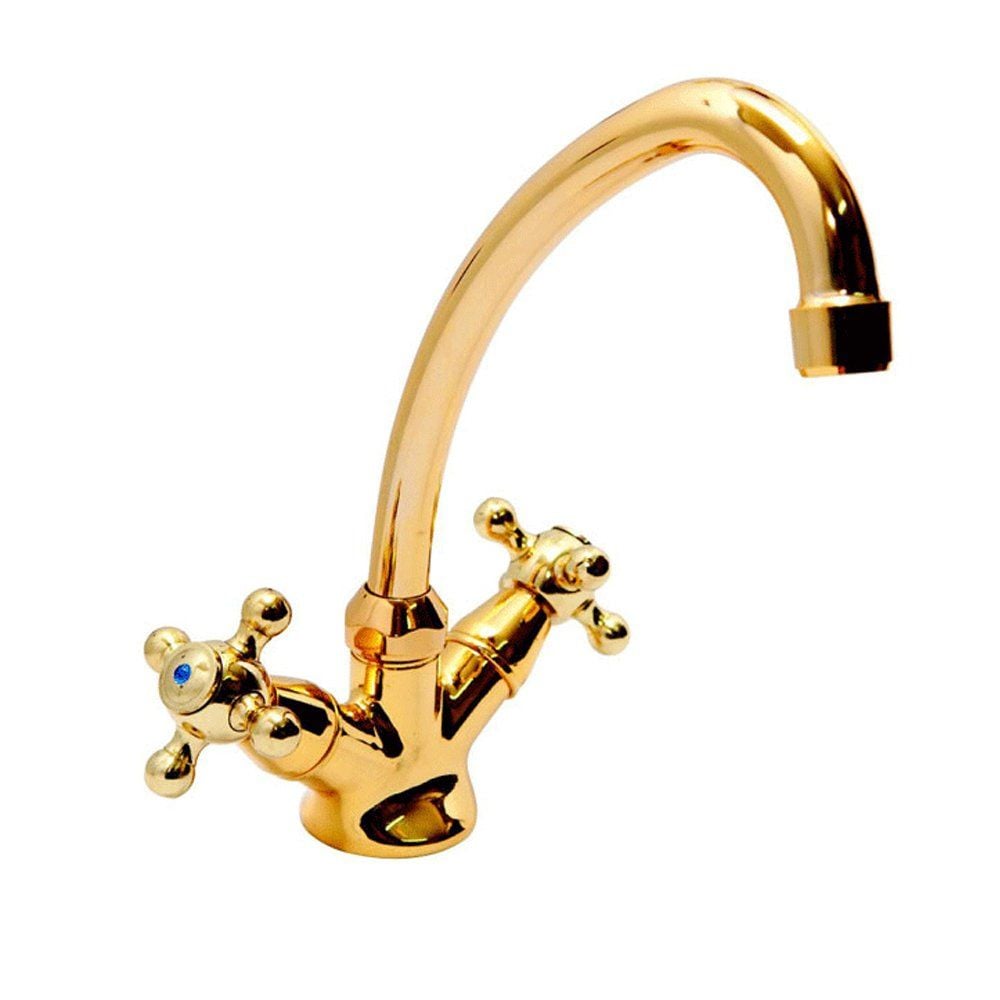 Osmanlı Serisi Kuğu Lavabo Bataryası Altın