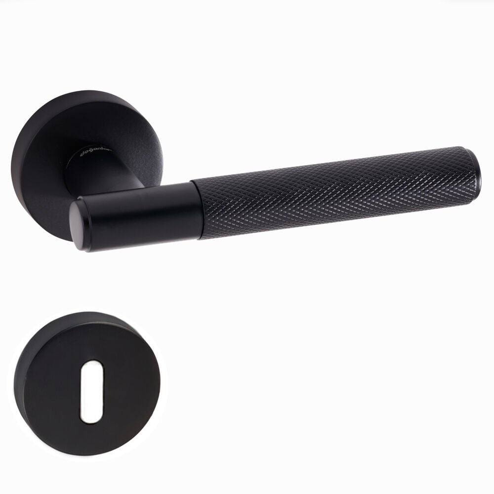 DOĞANLAR TORE MAT SİYAH ROZETLİ KAPI KOLU TAKIM