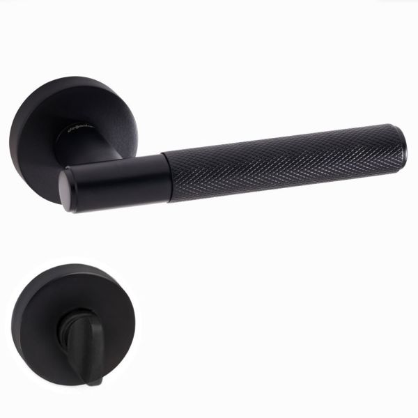 DOĞANLAR TORE MAT SİYAH ROZETLİ KAPI KOLU TAKIM