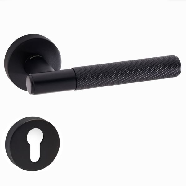 DOĞANLAR TORE MAT SİYAH ROZETLİ KAPI KOLU TAKIM