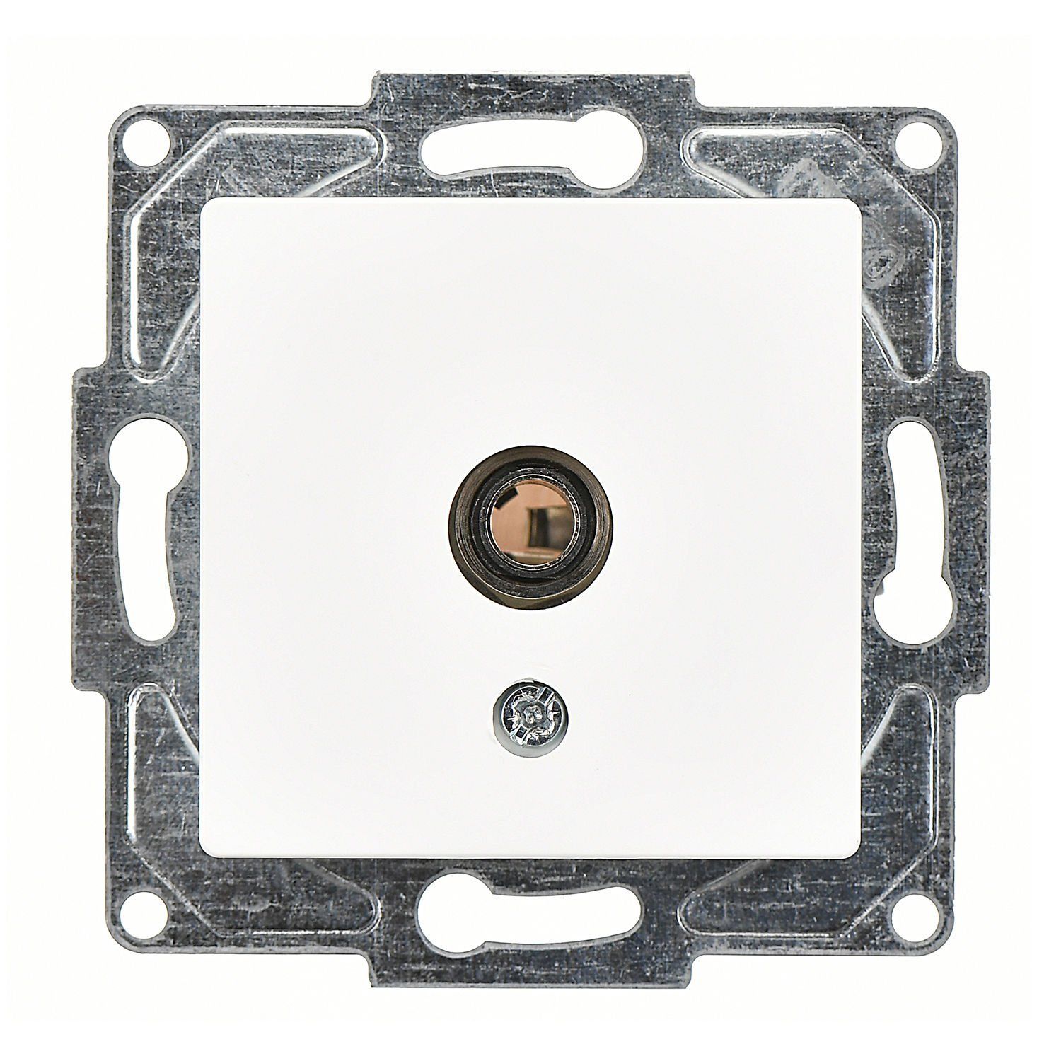 Günsan Eqona Beyaz Vidalı Mikrofon Prizi