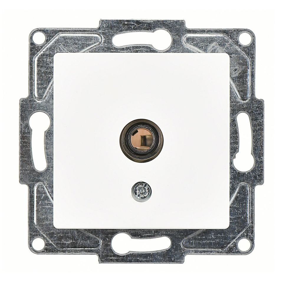 Günsan Eqona Beyaz Vidalı Mikrofon Prizi