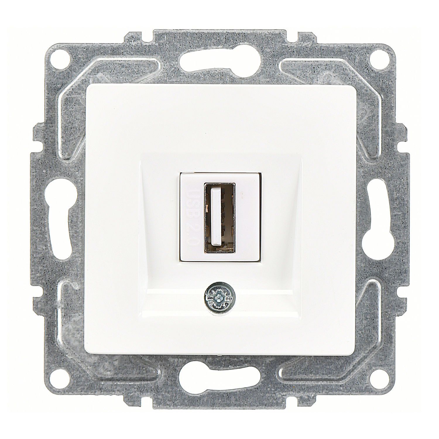 Günsan Eqona Beyaz Vidalı USB Data Prizi