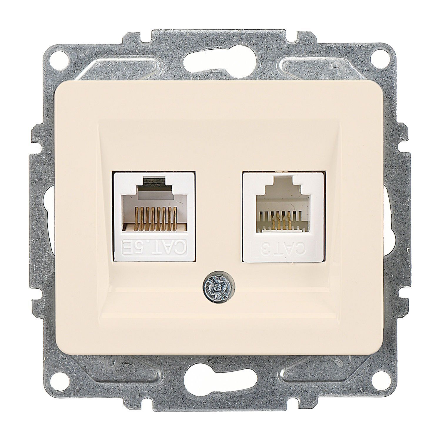 Günsan Fantasy İkili Nümeris Telefon Prizi (2 x Cat3) Krem