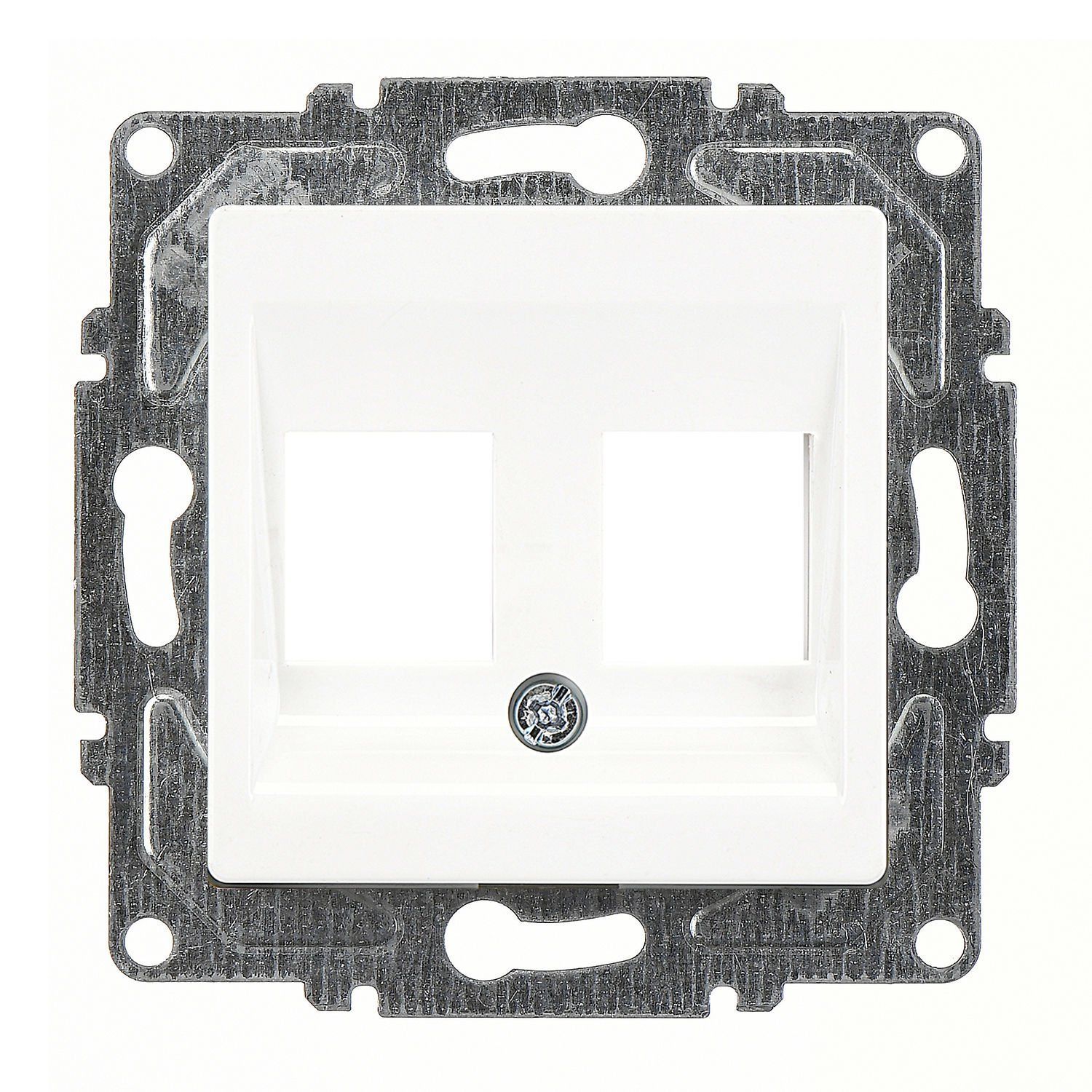 Günsan Eqona Beyaz Vidalı İkili Data Priz - Jaksız