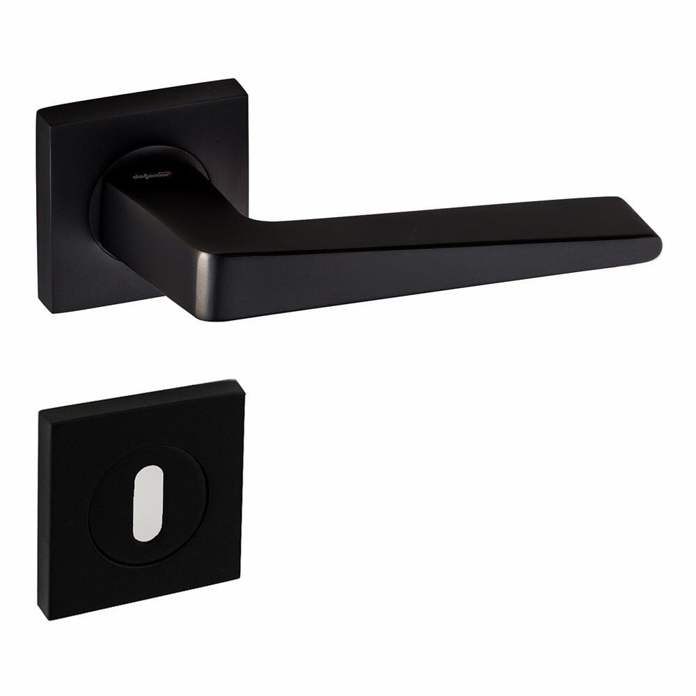 DOĞANLAR PENTA MAT SİYAH ROZETLİ KAPI KOLU TAKIM