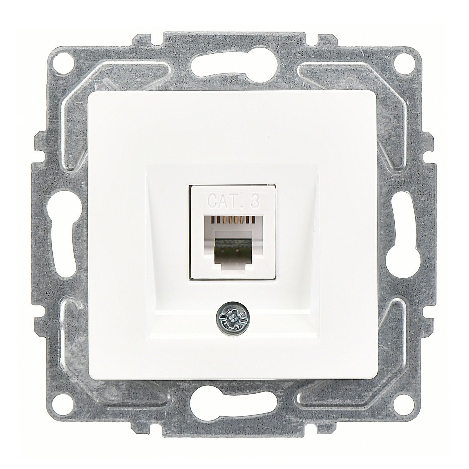 Günsan Eqona Beyaz Vidalı Nümeris Telefon Prizi (Cat3)