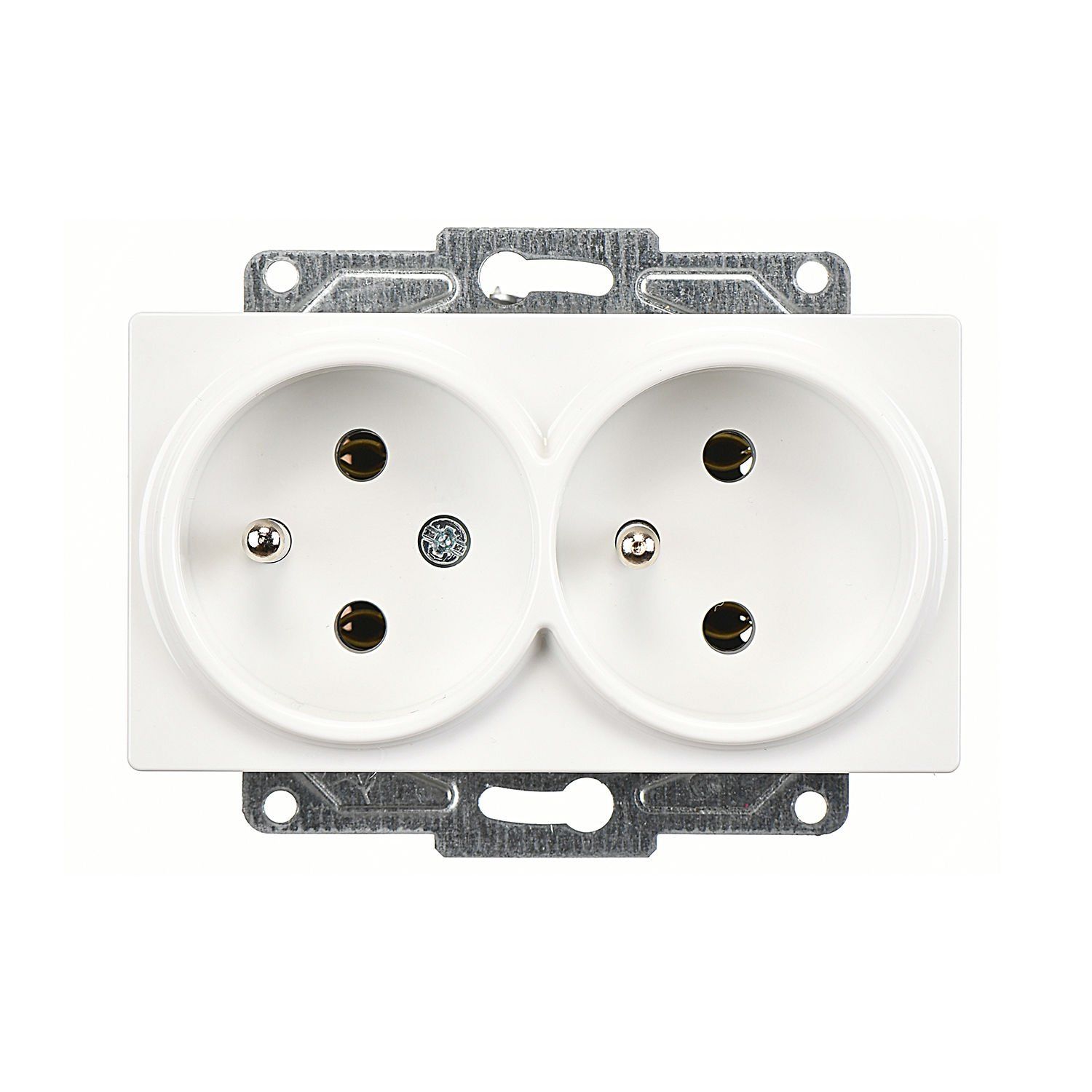 Günsan Eqona Beyaz İkili UPS Priz- 16A 250V - Vidalı