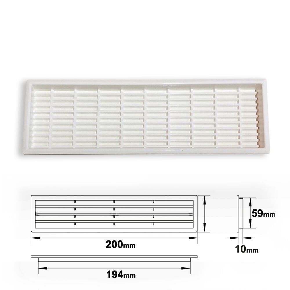 PLASTİK MENFEZ DİKDÖRTGEN BEYAZ