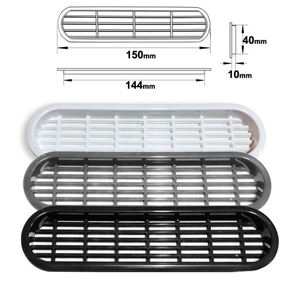 PLASTİK MENFEZ OVAL BEYAZ