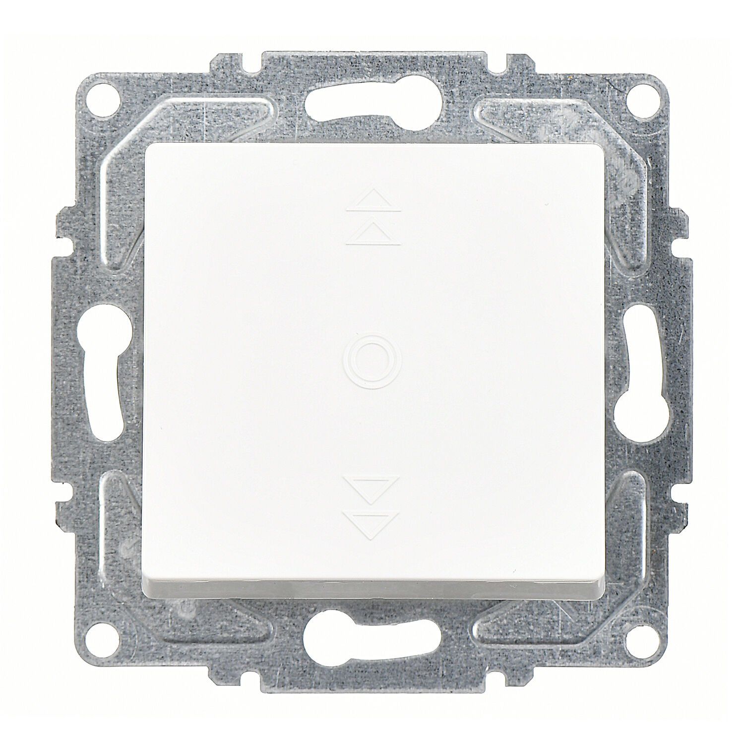 Günsan Eqona Beyaz Vidalı Jaluzi Kumanda Anahtarı - Tek Düğmeli 10AX 250V