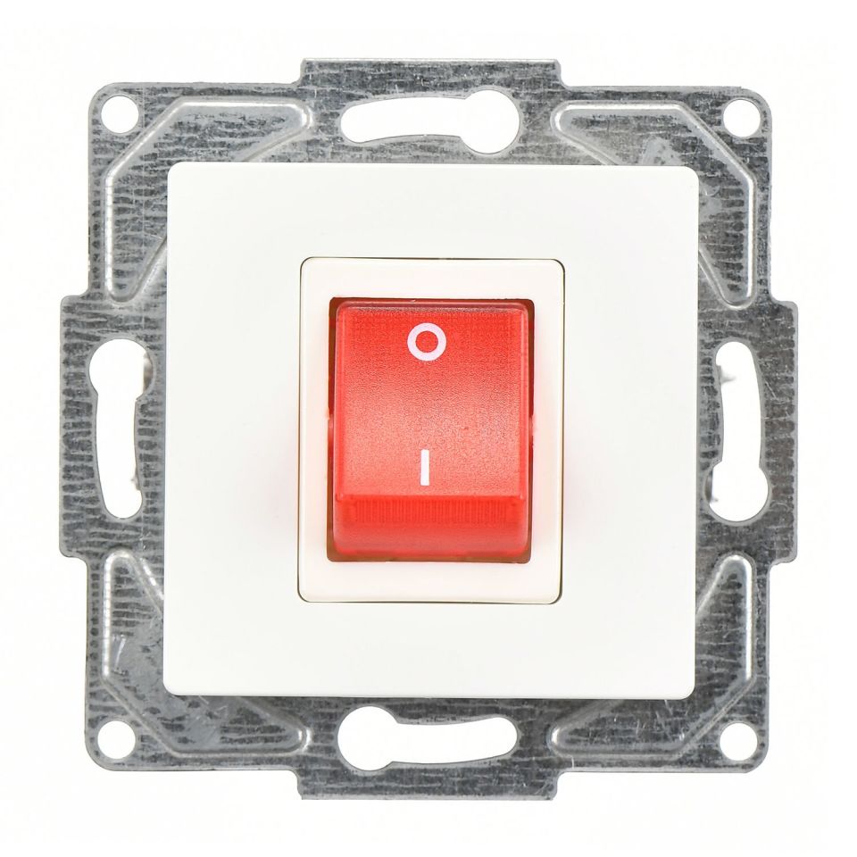 Günsan Eqona Beyaz Vidalı Boiler Anahtar - 10AX 250V