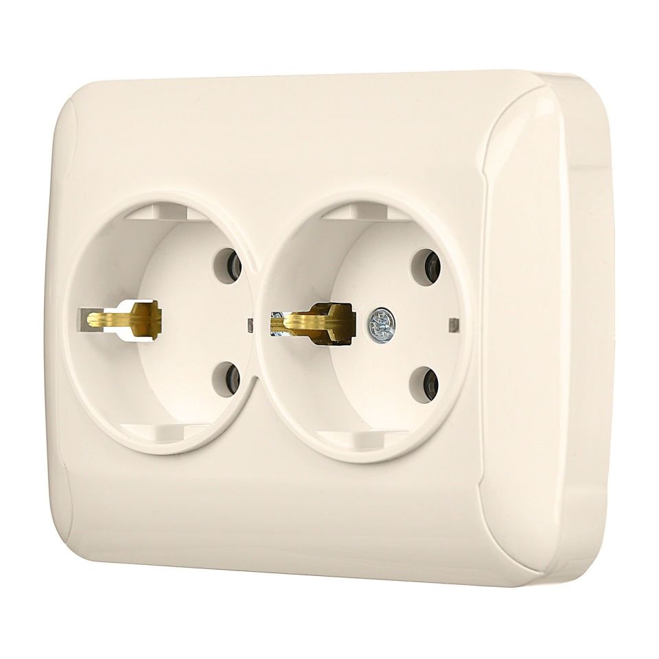 Günsan Fantasy Krem İkili Topraklı Priz