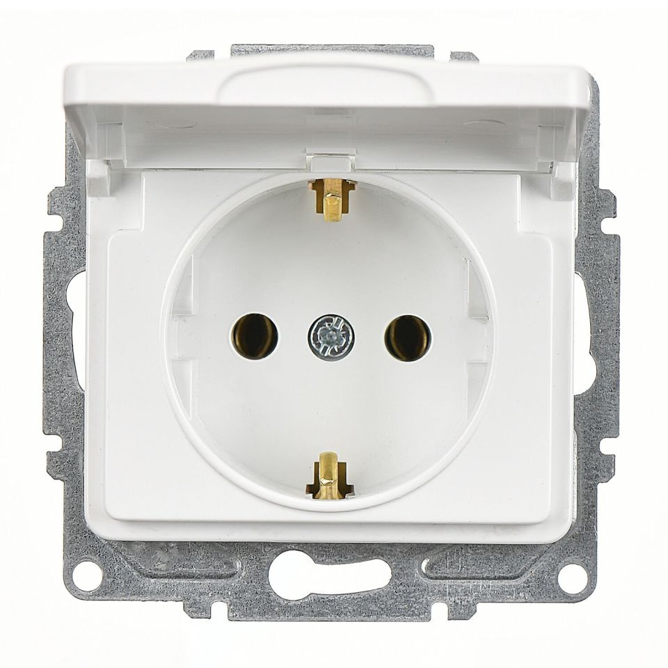 Günsan Fantasy Beyaz Kapaklı Topraklı Priz