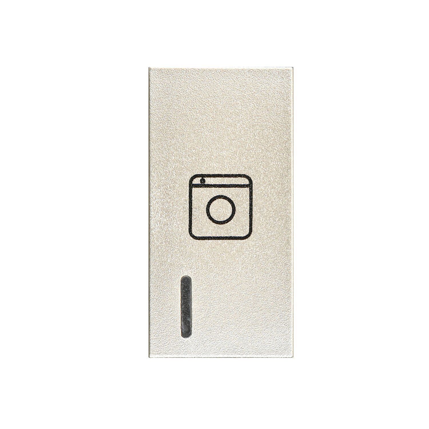 Günsan Domino Kapak Işıklı Nötrlü Çamaşır Makinesi Anahtarı 1M Metalik Bej