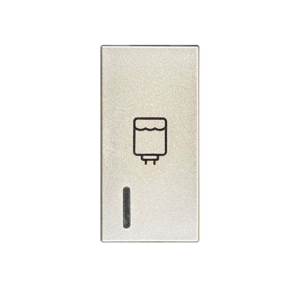 Günsan Domino Kapak Işıklı Nötrlü Şofben Anahtarı 1M Metalik Bej