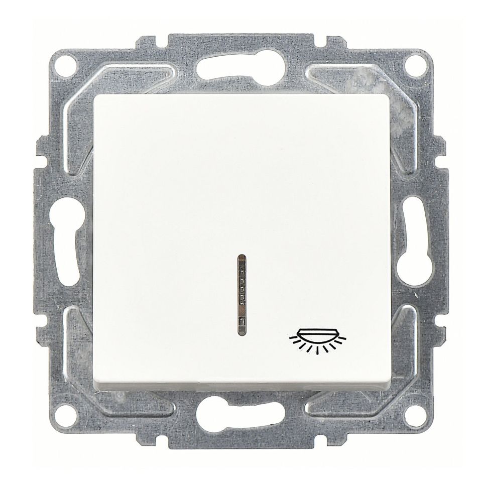 Günsan Eqona Beyaz Vidalı Eqona Işıklı Liht Anahtar