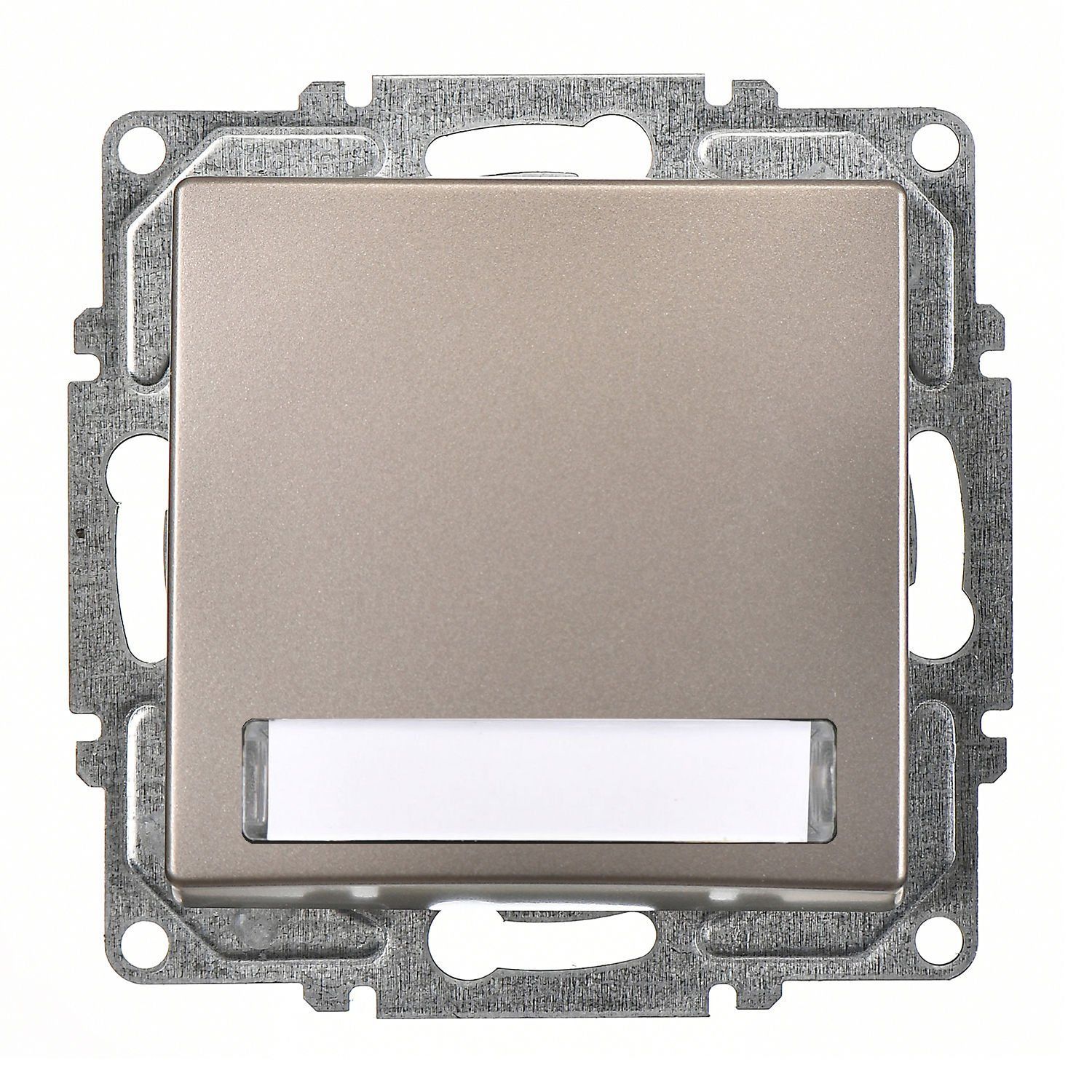 Günsan Visage Mocha Klipsli Işıklı Etiketli Zil Butonu 12V