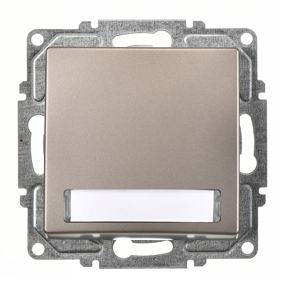 Günsan Visage Mocha Klipsli Işıklı Etiketli Zil Butonu 12V