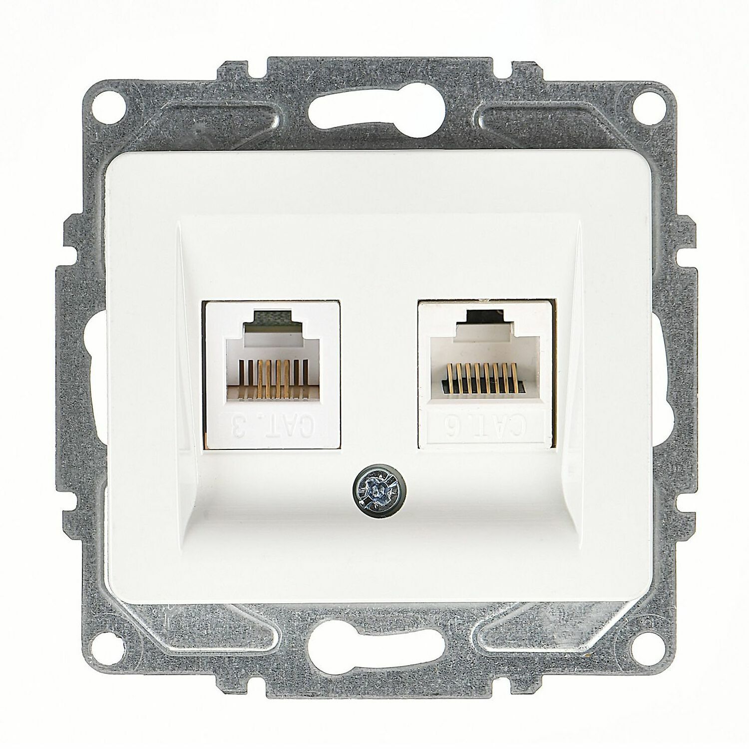 Günsan Fantasy Data + Nümeris Telefon Prizi (RJ45 Cat6 + Cat3) Beyaz