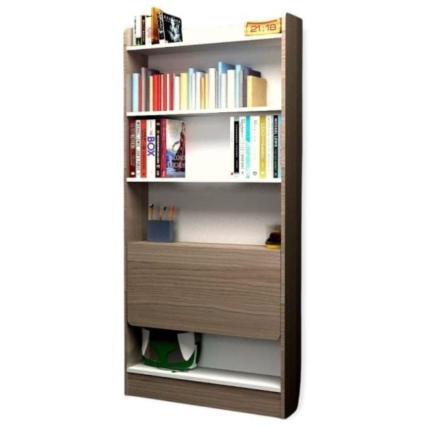 Katlanır Çalışma Masası + Kitaplık 180 x 80 x 20 + 40