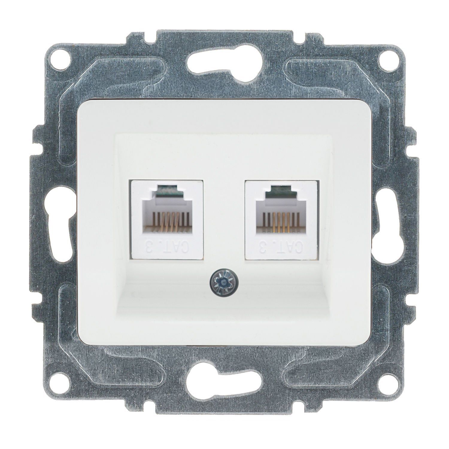 Günsan Fantasy İkili Nümeris Telefon Prizi (2 x Cat3) Beyaz