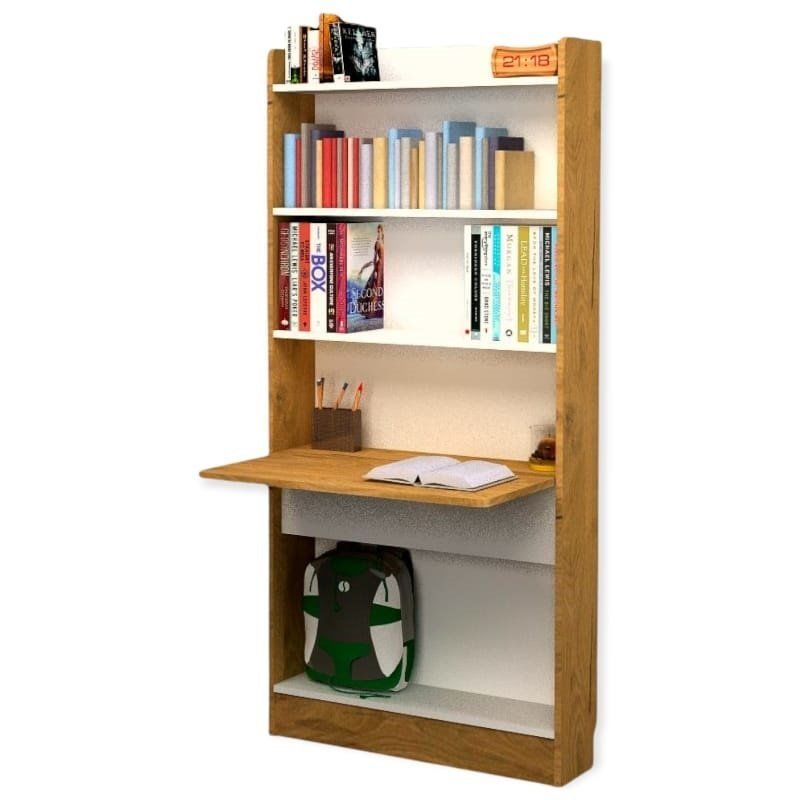 Katlanır Çalışma Masası + Kitaplık 180 x 80 x 20 + 40