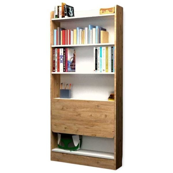 Katlanır Çalışma Masası + Kitaplık 180 x 60 x 20 + 40