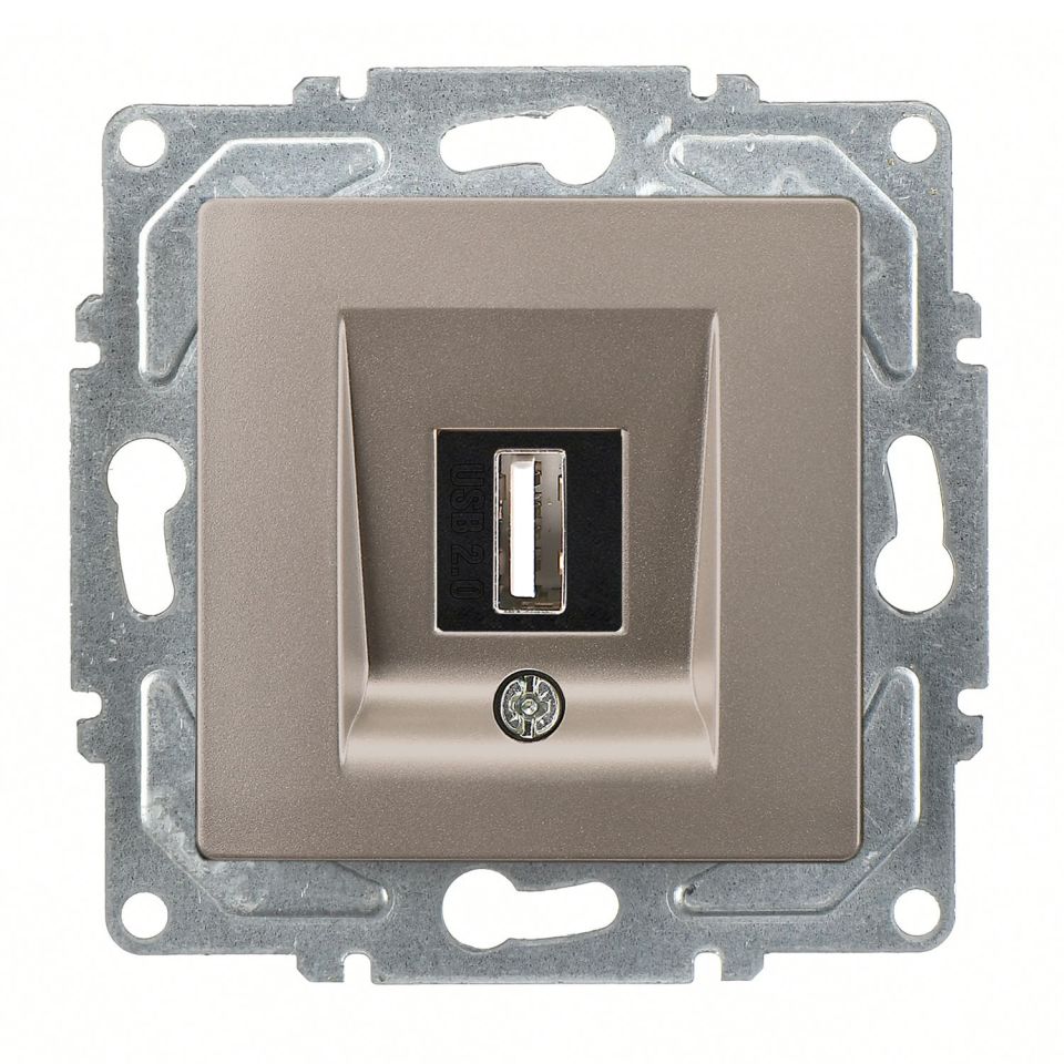 Günsan Visage Mocha Vidalı USB Data Prizi